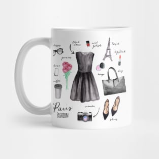 Paris style fashion illustrations Mug